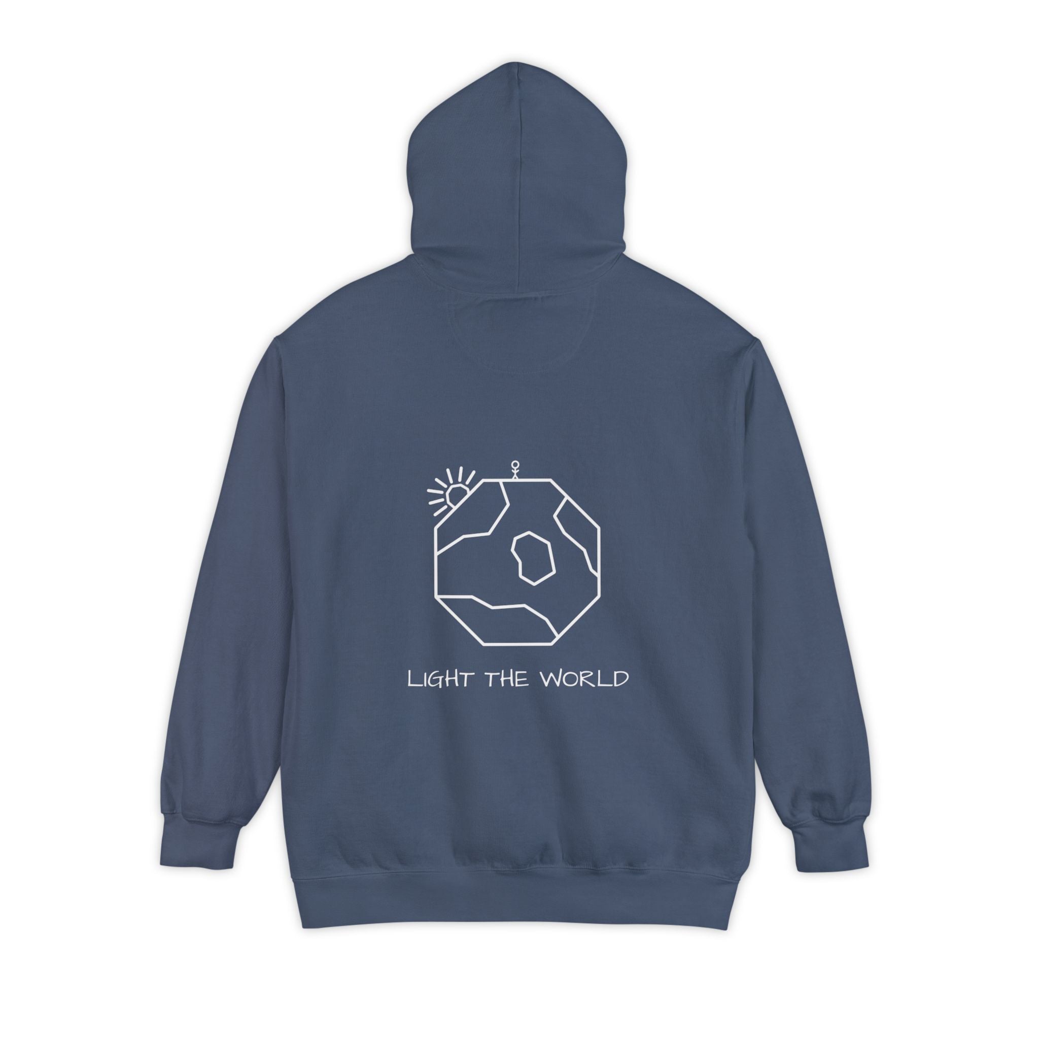 Denim Heavyweight Cotton Hoodie | Light The World