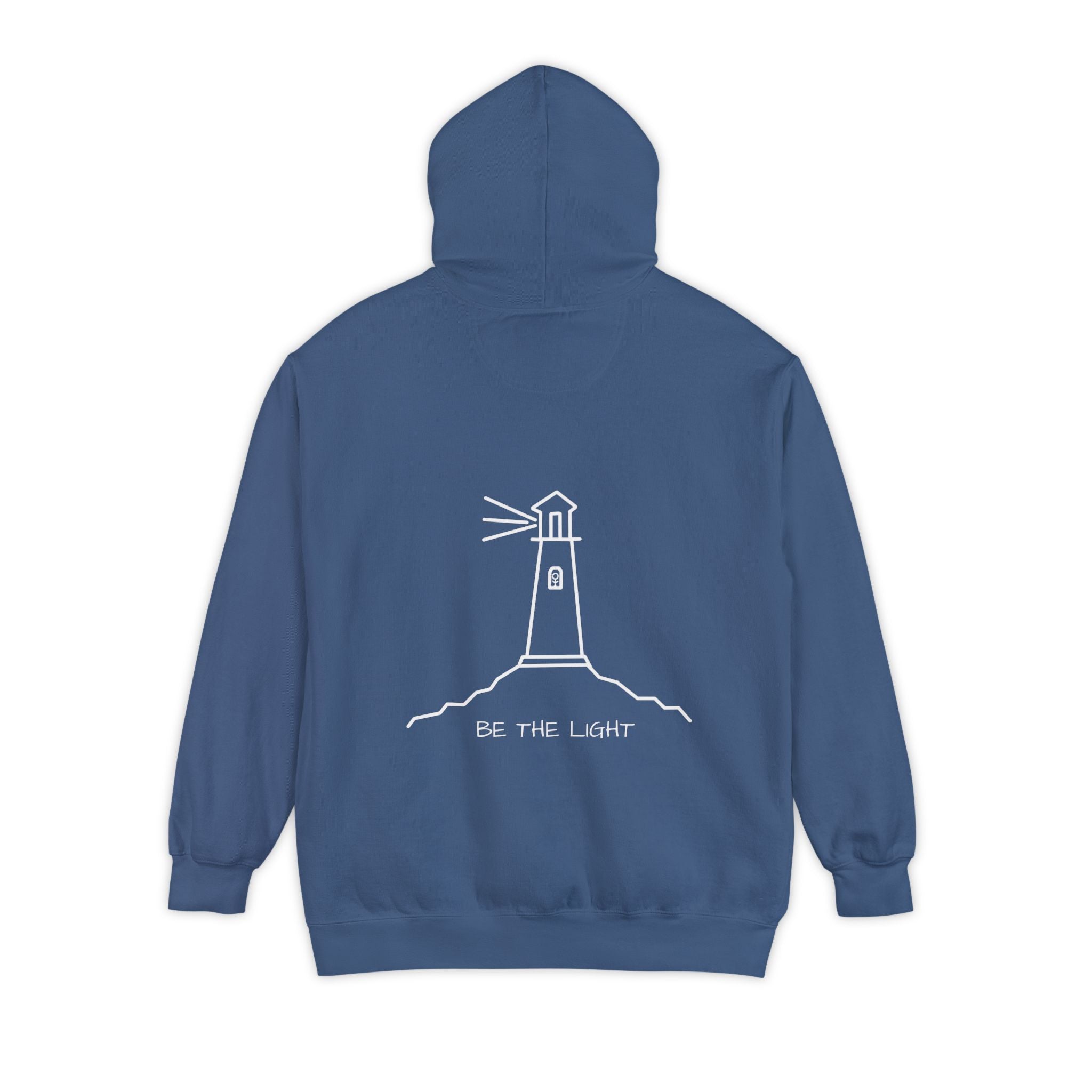 Navy Heavyweight Cotton Hoodie | Be The Light
