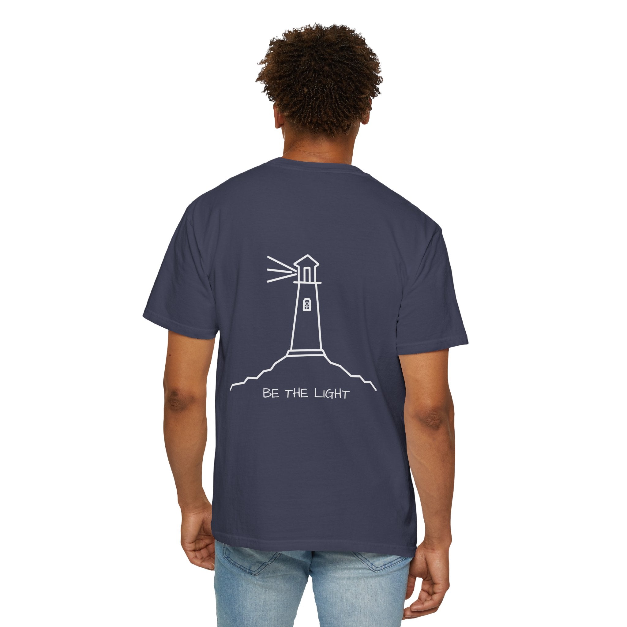 Denim Heavyweight Cotton Tee | Be The Light