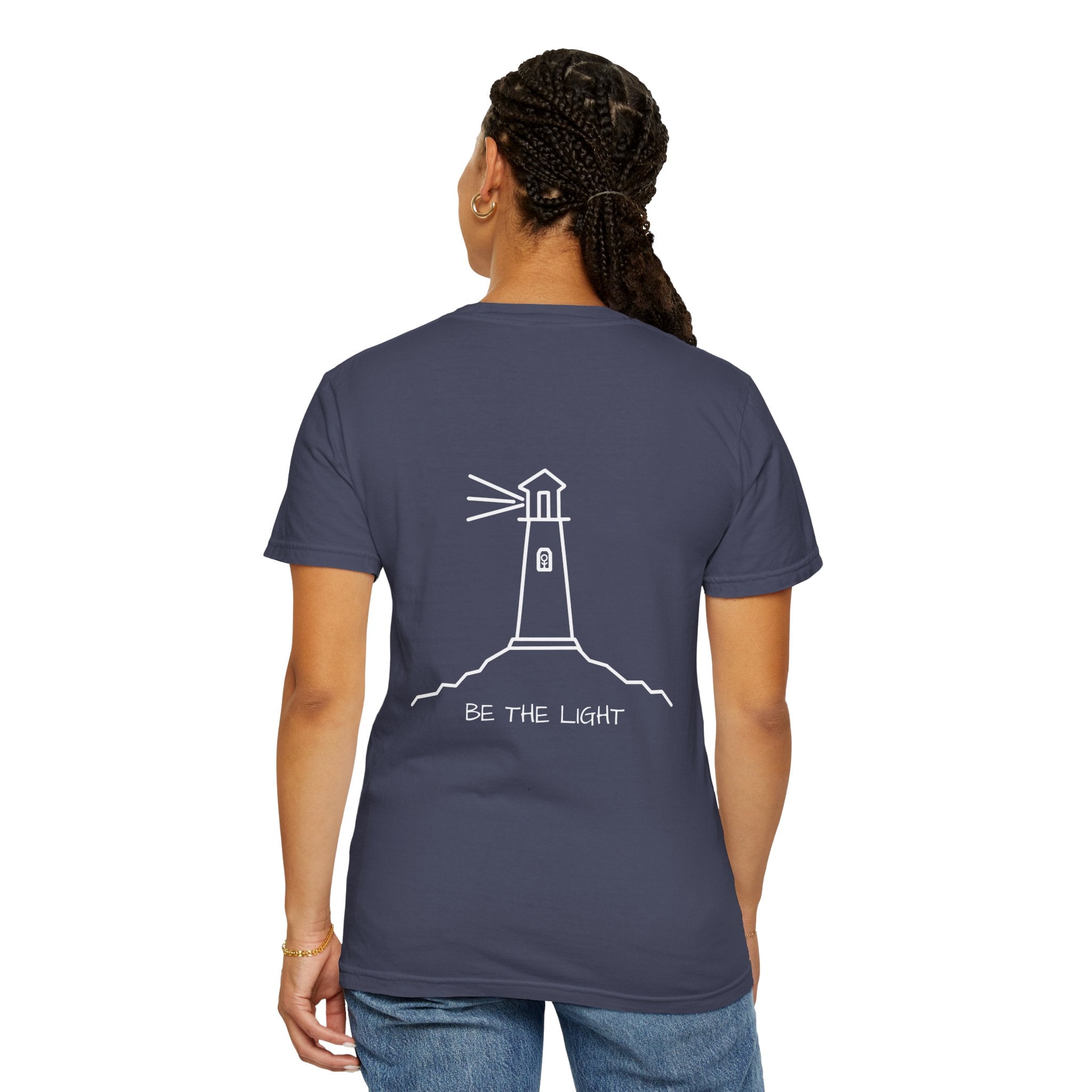 Denim Heavyweight Cotton Tee | Be The Light