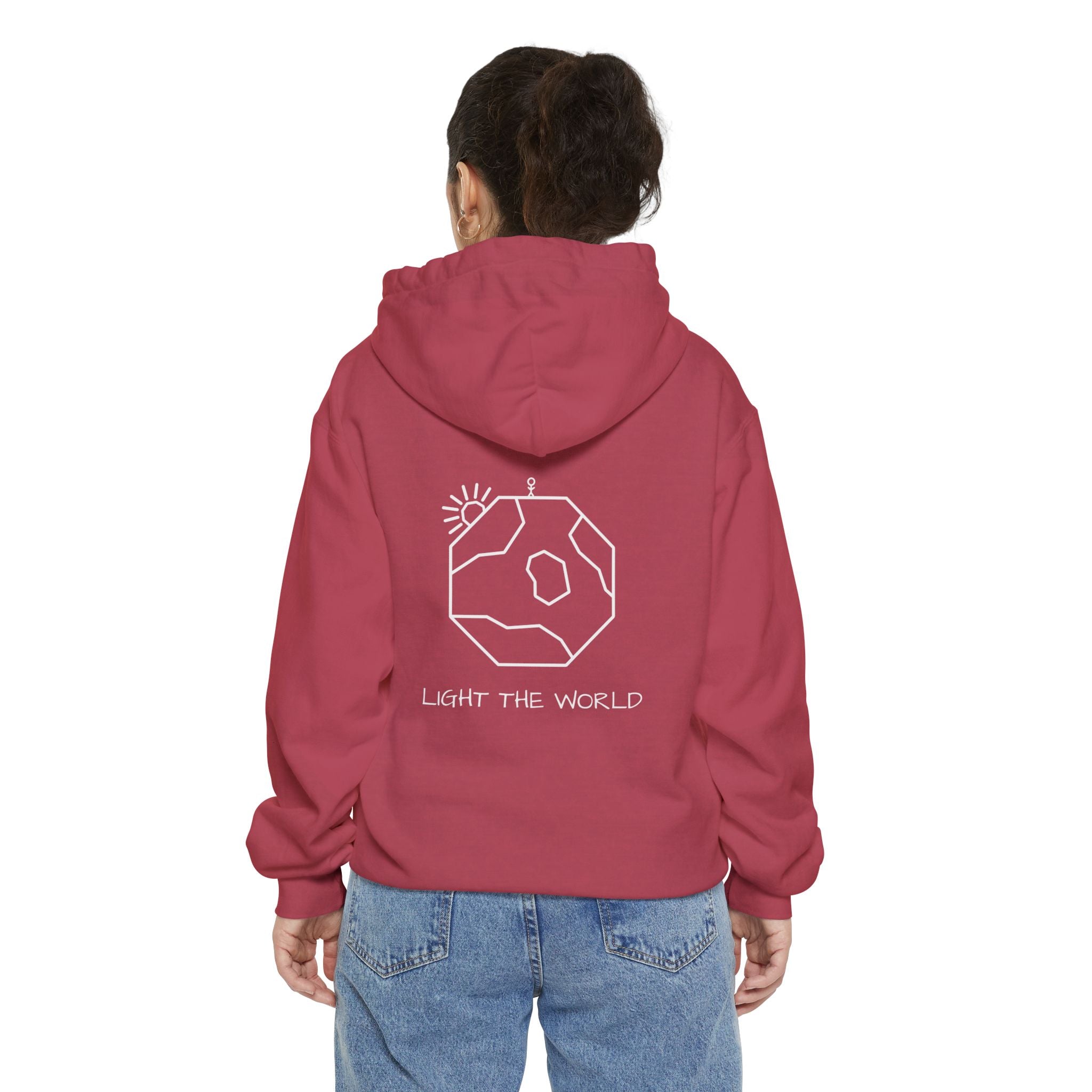Crimson Heavyweight Cotton Hoodie | Light The World
