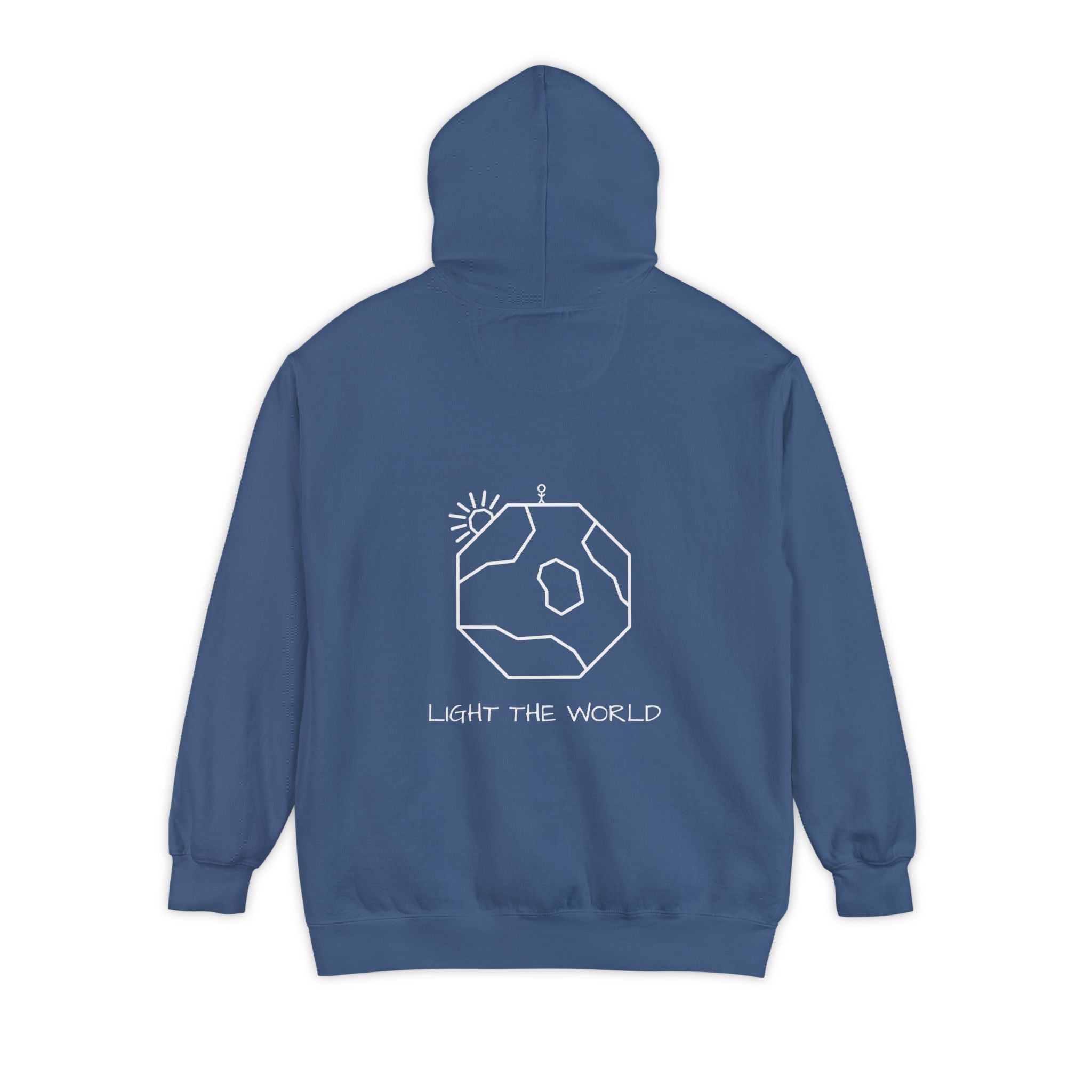 Navy Heavyweight Cotton Hoodie | Light The World