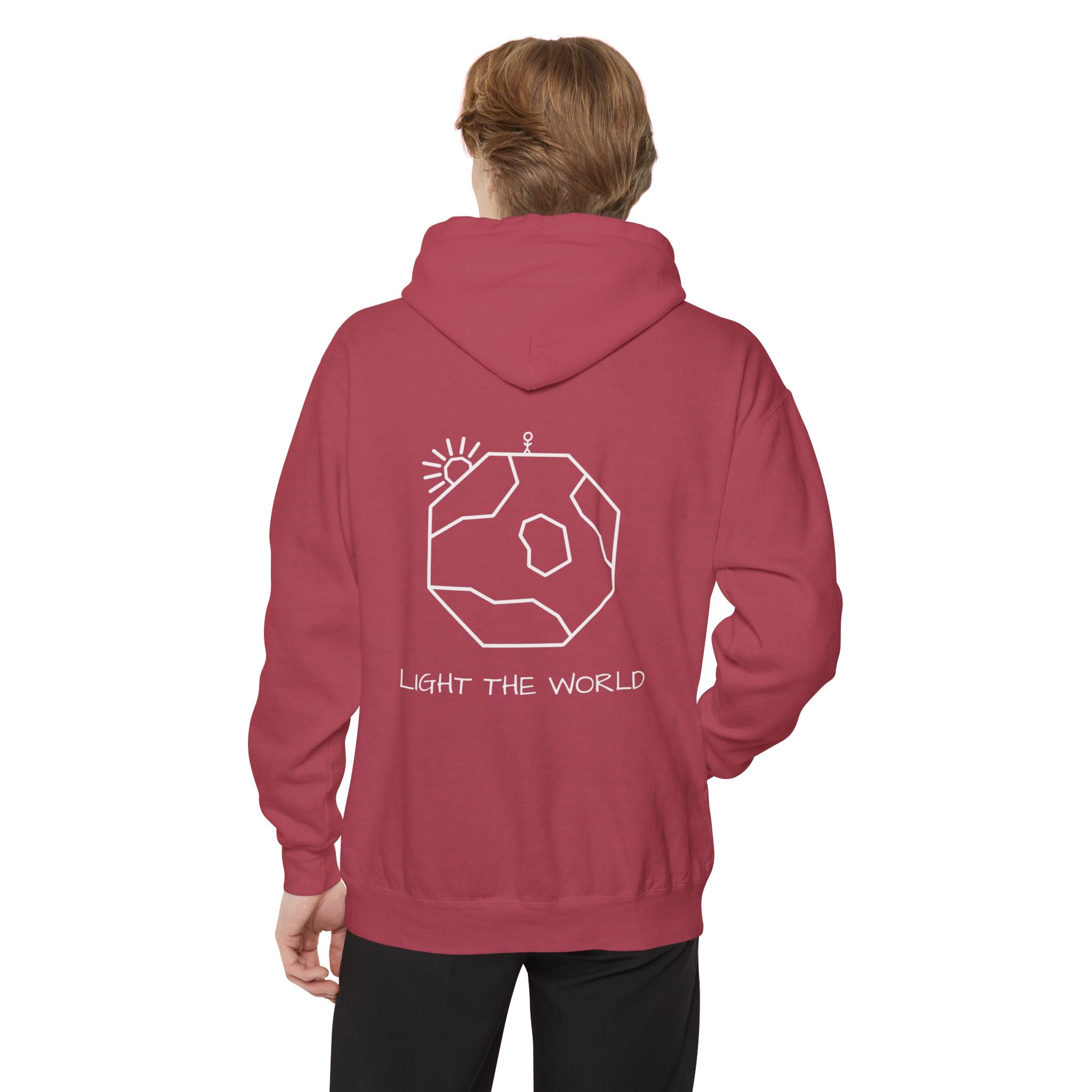 Crimson Heavyweight Cotton Hoodie | Light The World