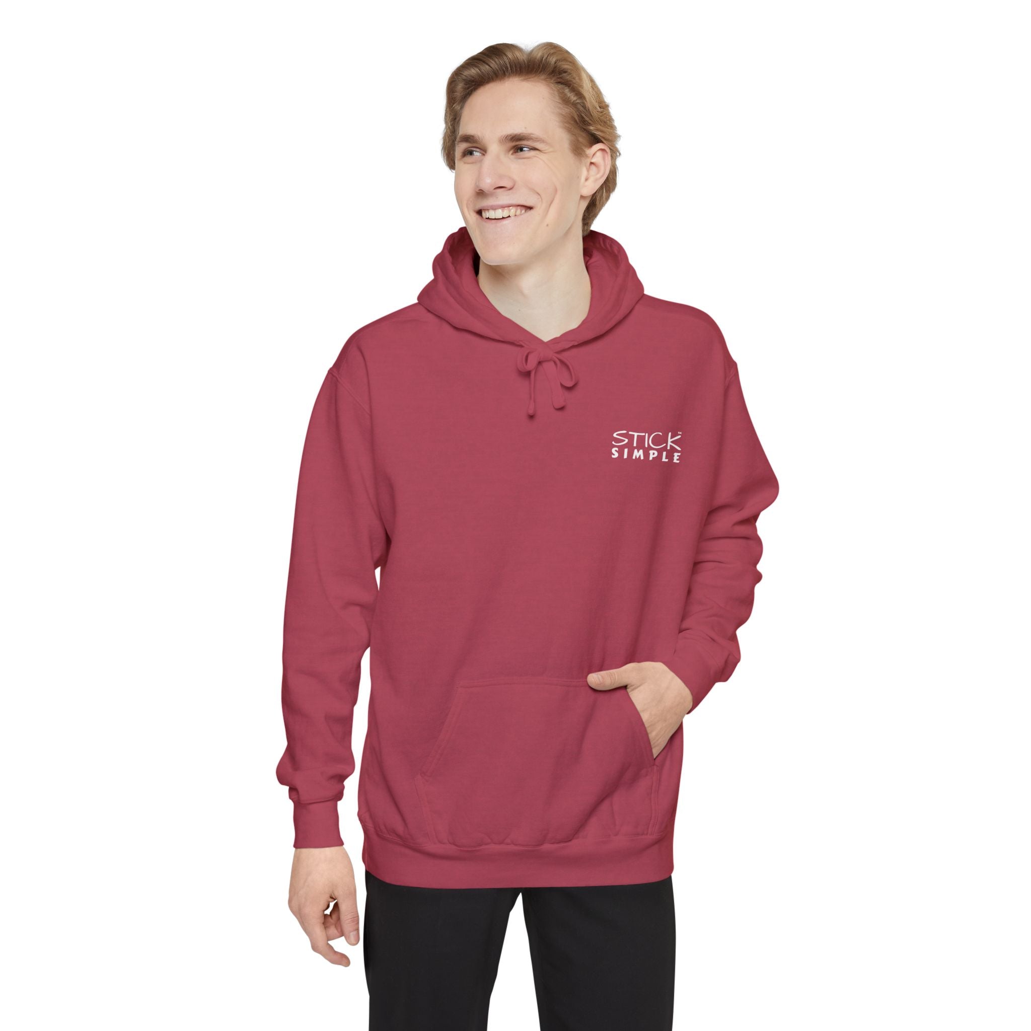 Crimson Heavyweight Cotton Hoodie | Be The Light