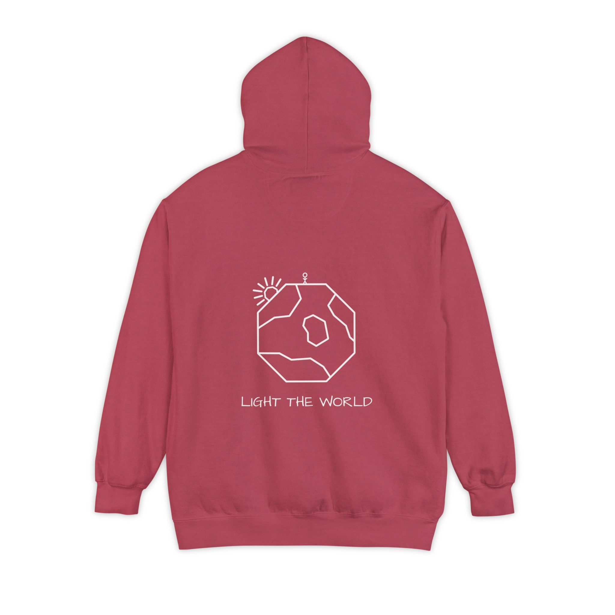 Crimson Heavyweight Cotton Hoodie | Light The World