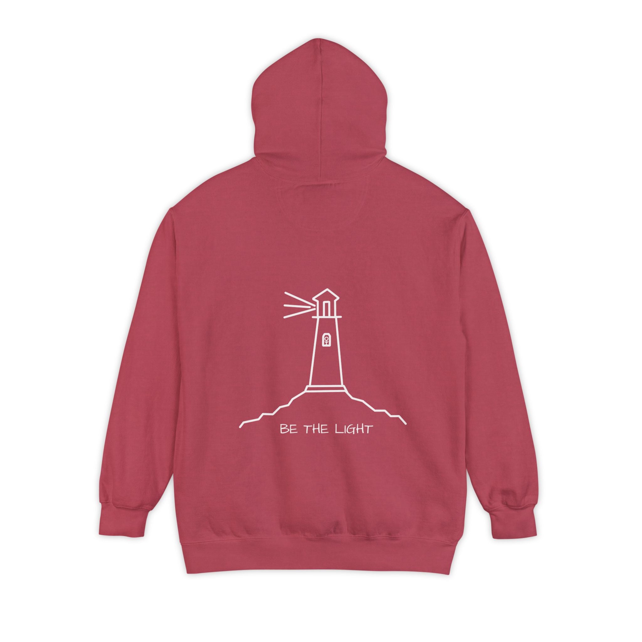 Crimson Heavyweight Cotton Hoodie | Be The Light